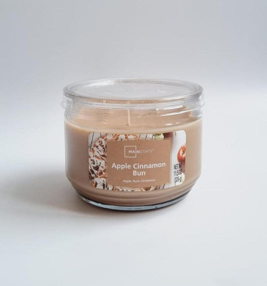 Apple Cinnamon Bun 3 Wick Jar Candle - (326g)