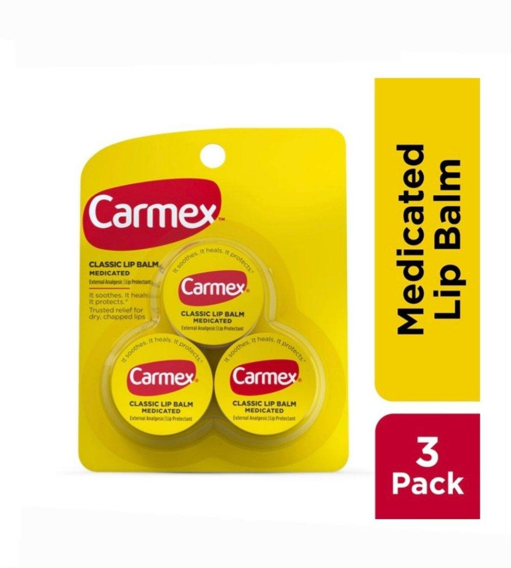 Carmex Medicated Lip Balm Jar - (3 pack)