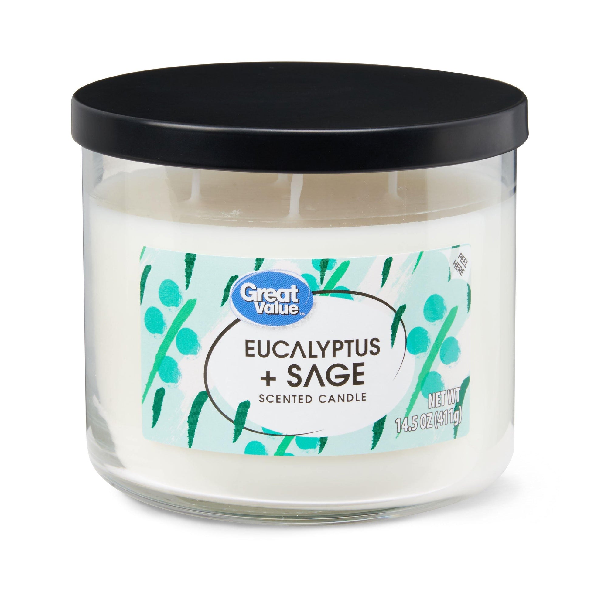 Eucalyptus & Sage 3 Wick Candle - (396g)