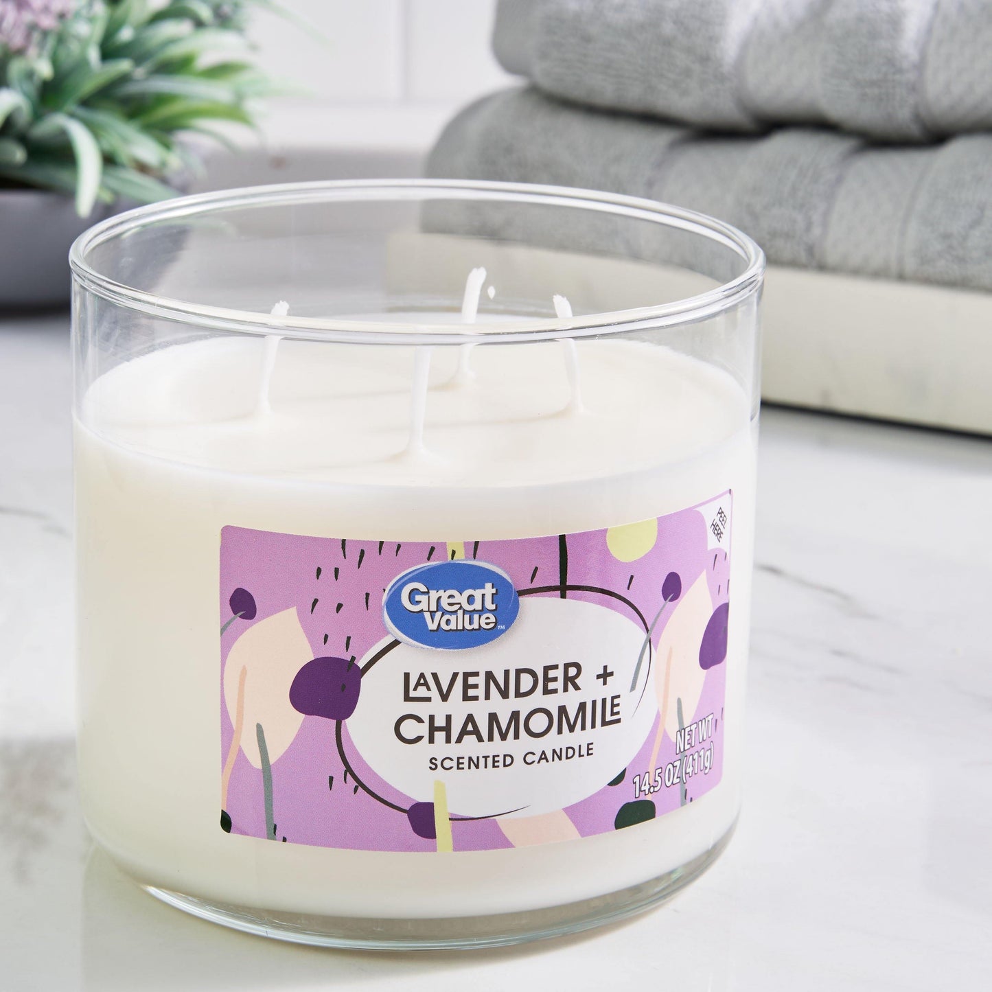 Lavender & Chamomile 3 Wick Candle - (396g)