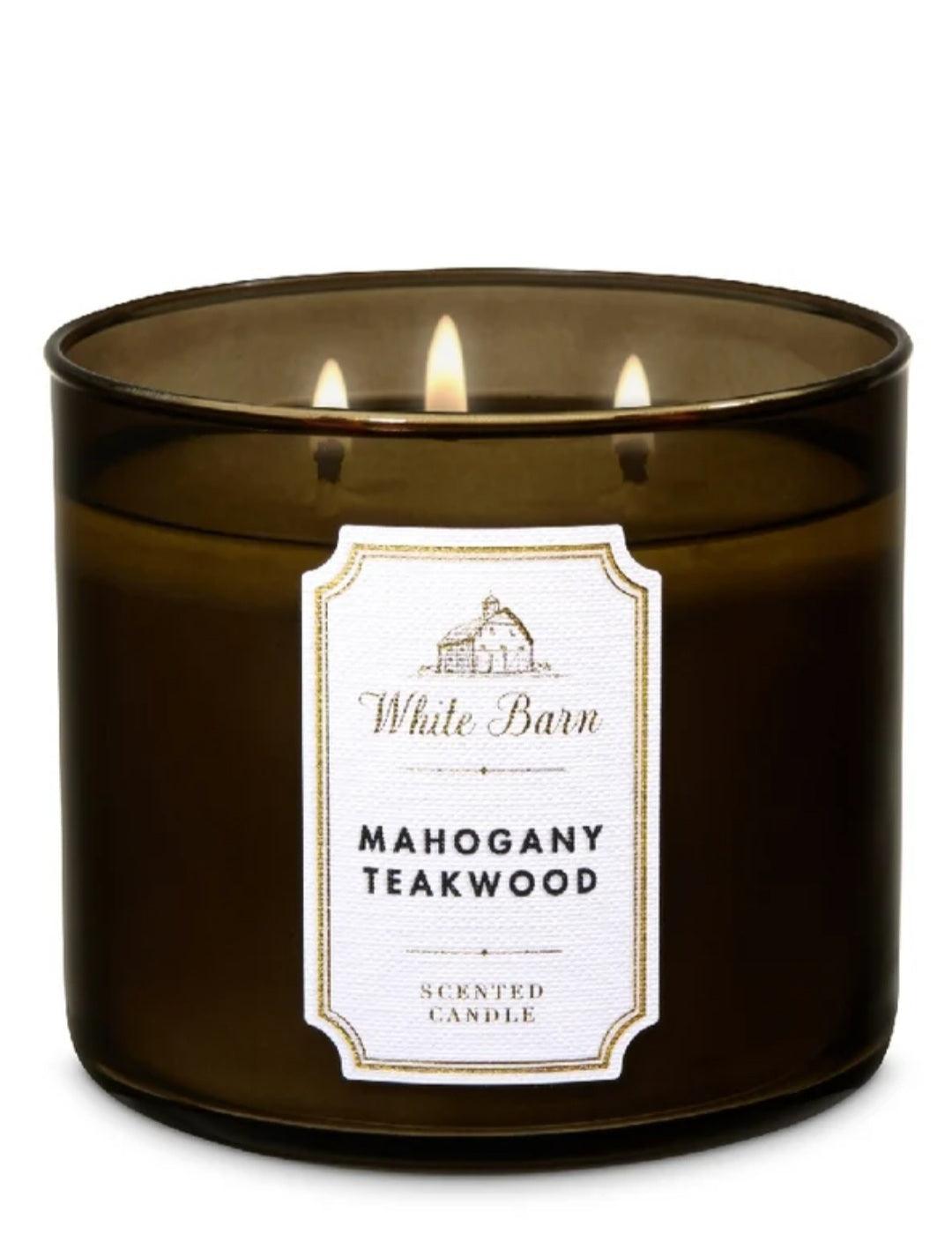 Mahogany Teakwood 3 Wick Candle - (411g)