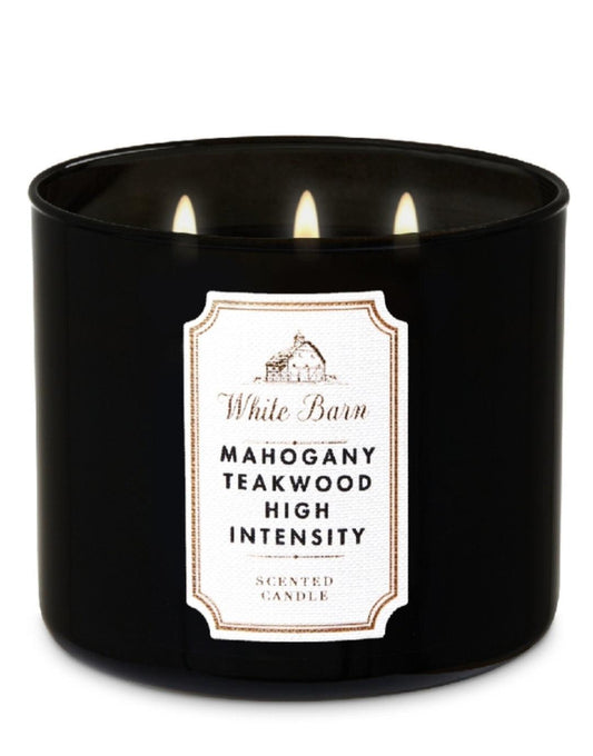 Mahogany Teakwood High Intensity 3 Wick Candle - (411g)