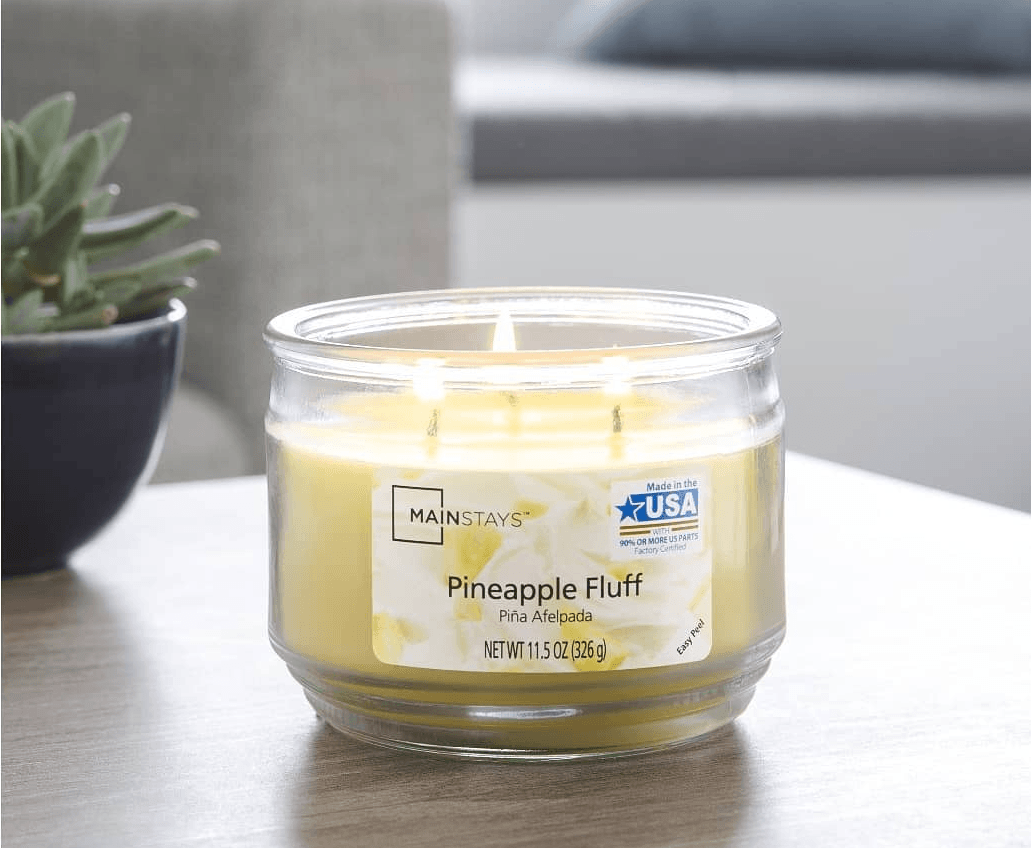 Pineapple Fluff 3 Wick Jar Candle - (326g)