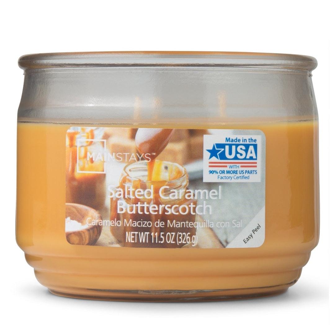 Salted Caramel Butterscotch 3 Wick Jar Candle - (326g)