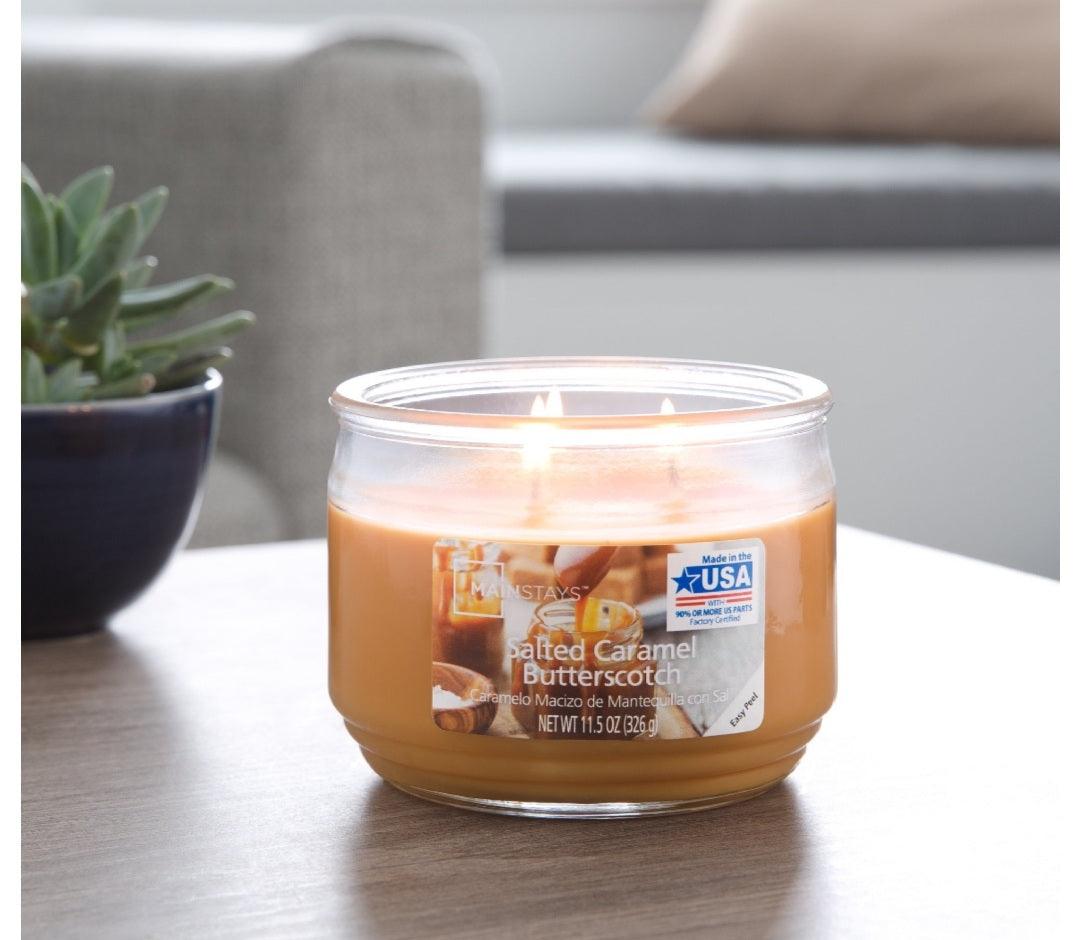 Salted Caramel Butterscotch 3 Wick Jar Candle - (326g)