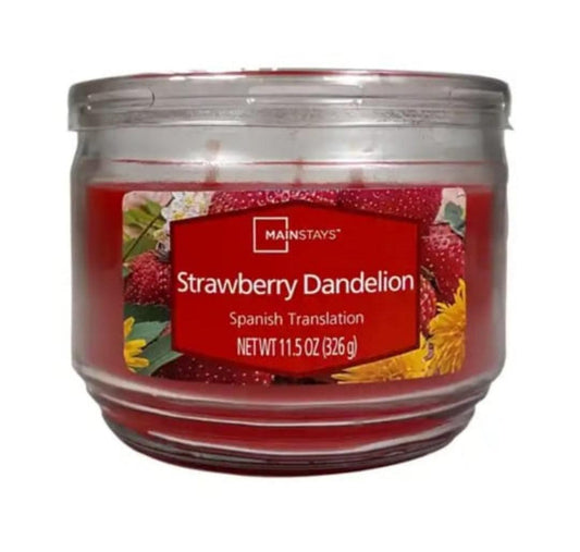 Strawberry Dandelion 3 Wick Jar Candle - (326g)