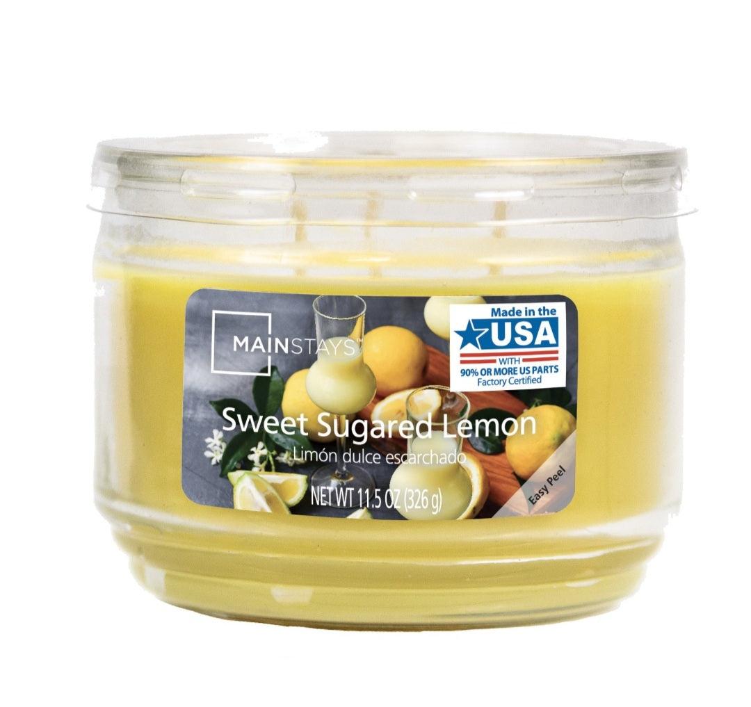 Sweet Sugared Lemon 3 Wick Jar Candle - (326g)